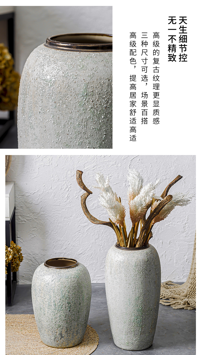 Jingdezhen ceramic vase landing size furnishing articles decoration indoor simulation European household ceramics from the living room