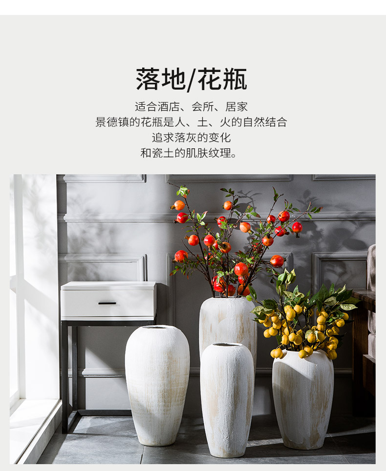 Ceramic vase landing place flower arrangement sitting room simulation flower implement I and contracted household adornment large northern Europe