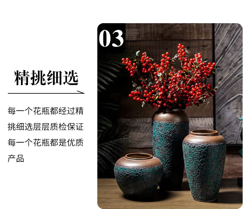 New Chinese style table jingdezhen ceramics vase son crafts TV ark, dried flowers, flower arrangement sitting room adornment is placed