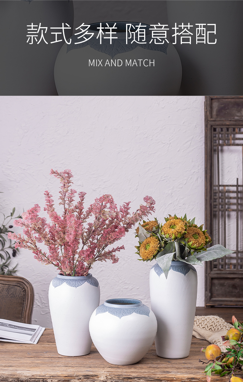 Jingdezhen ceramic vases, I and contracted Europe type creative living room table dry flower arranging flowers adornment furnishing articles suit