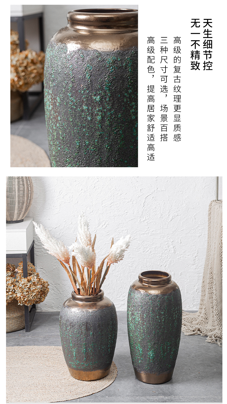 Ceramic vases, flower arrangement sitting room place I and contracted to restore ancient ways the dried ou landing big flowerpot jingdezhen porcelain