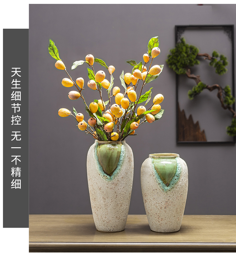 Jingdezhen ceramic floret bottle furnishing articles sitting room flower arranging retro rough some ceramic pot dry flower hydroponics vase flowerpot clearance