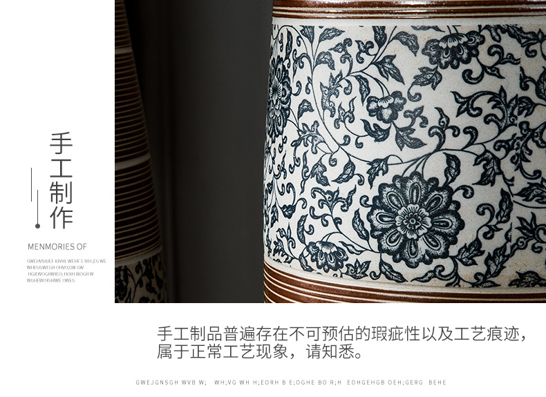 Jingdezhen high dry flower vase landing large ceramic furnishing articles I and contracted decorate suit sitting room European - style flower arrangement