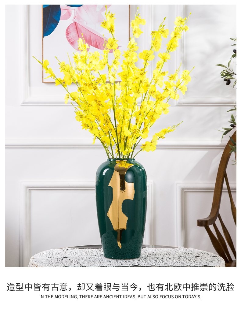 European ceramic vases, new Chinese style restoring ancient ways of creative dry flower, flower implement home decoration key-2 luxury furnishing articles sitting room