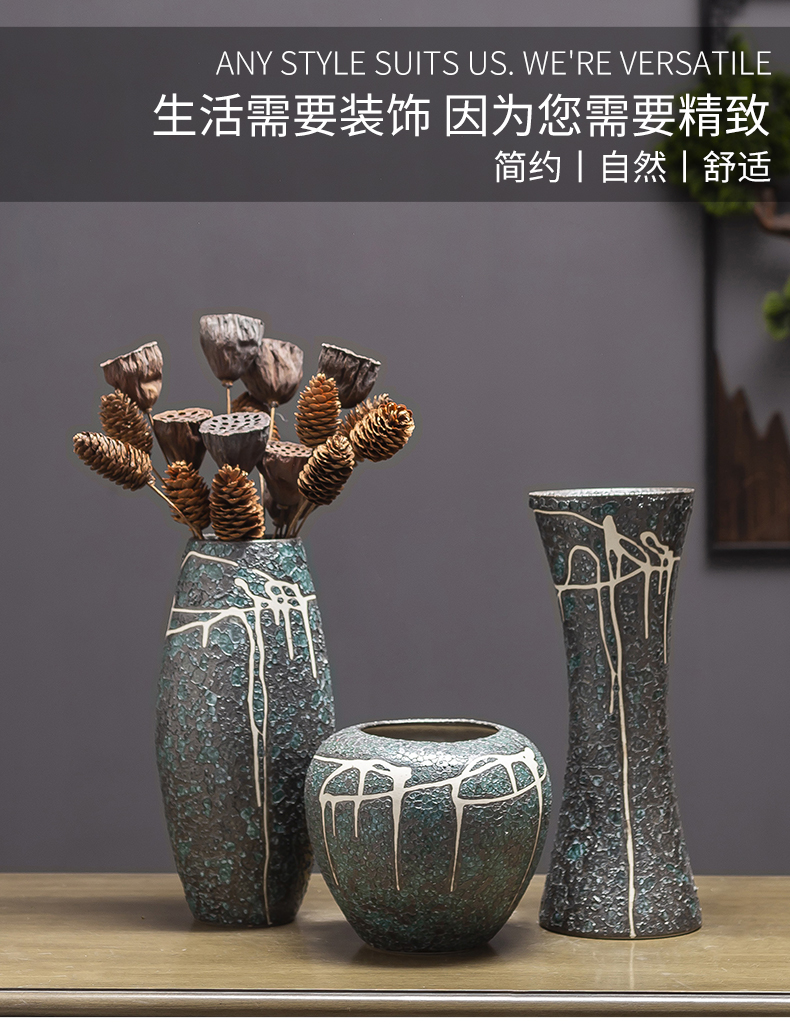 I and contracted land sitting room creative flower arranging furnishing articles home decoration ceramic dry flower flower bottles of floral arrangements
