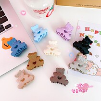 Colored bear clip childrens small grab clip Japan and South Korea sweet girl hairclip back head clip headdress Princess headdress