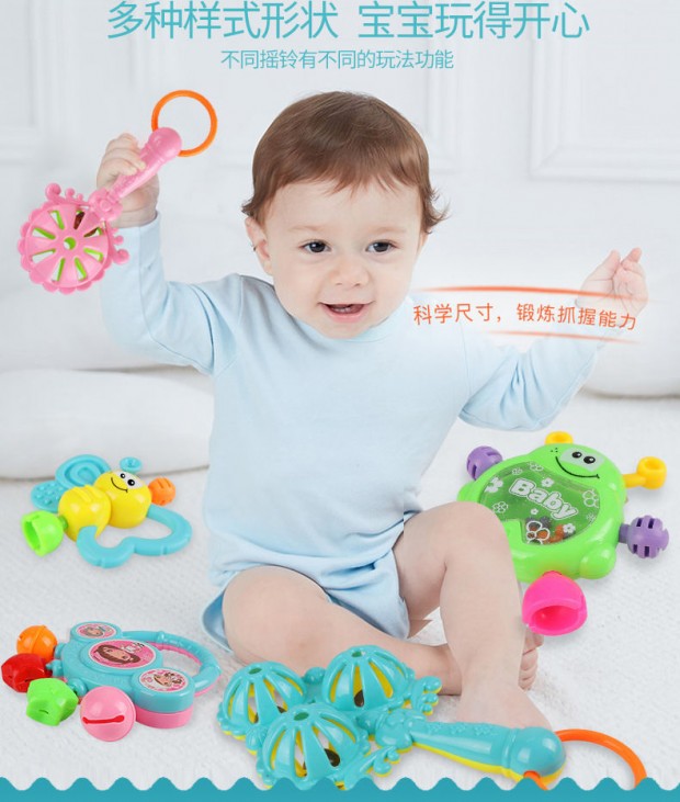 Đồ chơi trẻ em 3-6-12 tháng tuổi trẻ sơ sinh lục lạc 0-1 tuổi Câu đố bé giáo dục sớm trẻ em nướu tay - Đồ chơi nhạc cụ cho trẻ em dan piano cho be