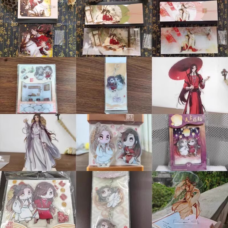 Purchased Version of Pingxin Tianguan's Blessing Magic Dregs Anti-Flower City Xie Lian Acrylic Stand Ornament Pendant Pendant Transparent Card
