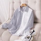 Модная дизайнерская хлопковая осенняя рубашка, оверсайз