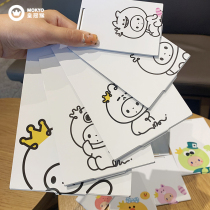 Genuine Crown monkey cute ins folding makeup mirror female student portable net red desktop ultra-thin mirror mini