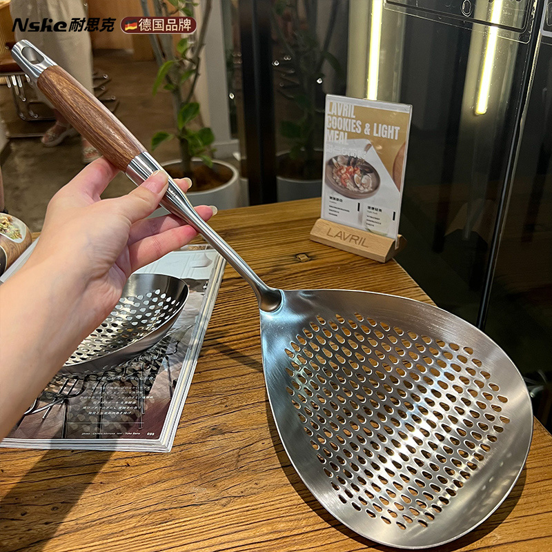 食品グレード316ステンレス鋼大型ザルキッチン家庭用ザルスプーン揚げ餃子スプーン特別なザル