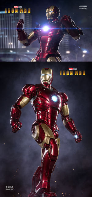 アイアンマン　デアゴスティーニ　完成品　 LEDライト付き フィギュア アイアンマンmk3 LED照明付きアクションフィギュア,10周年記念