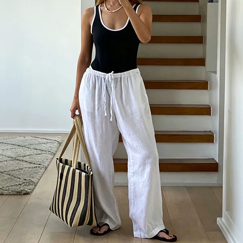 Highly Recommended! Lightweight Linen, Elastic Waist Drawstring, Slightly Loose Long Pants 26052365 Limited Time 20% off Highly Recommended! Lightweight Linen, Elastic Waist Drawstring, Slightly Loose Long Pants 26052365 Limited Time 20% off