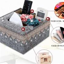 Fabric tissue box paper box multi-functional paper paper box creative European home living room coffee table remote control storage box
