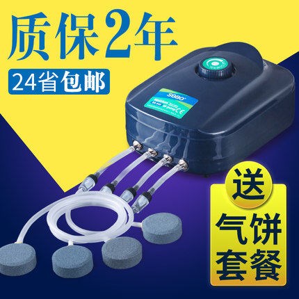 Fish oxygen pump water cylinder small oxygen pump water cylinder small oxygen pumping machine to feed and change the fish tank aerator steam bubble aerator steam once increased itching air head