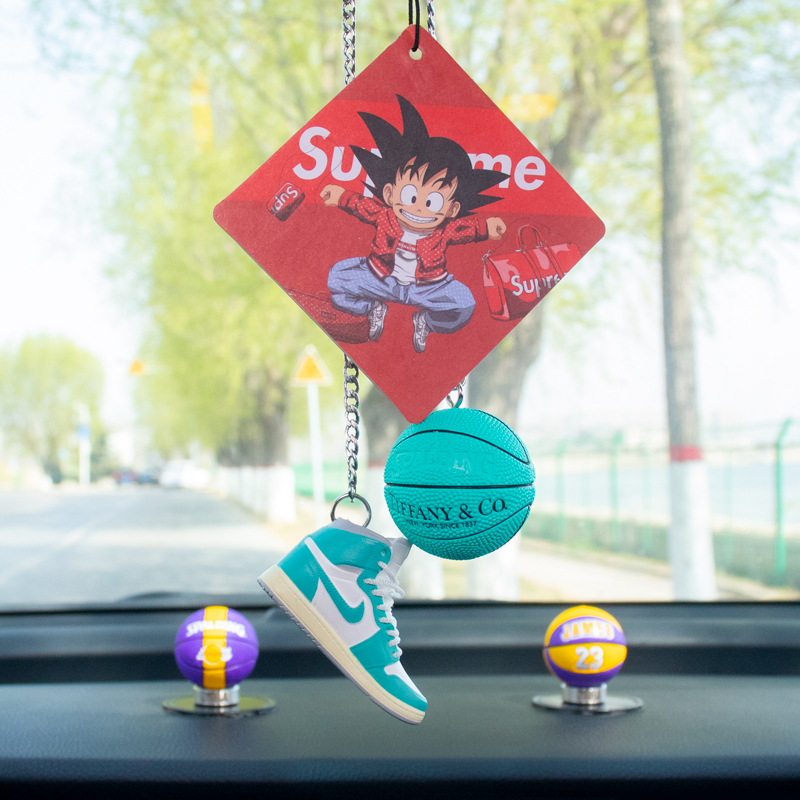 Creative aj shoe mold car personality pendant mini 3D three-dimensional basketball shoes rearview mirror basketball nba ornaments tide
