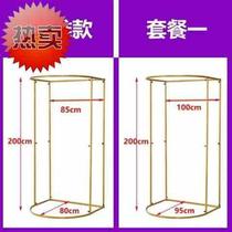 Door-to-door shopping mall clothing store mobile and convenient i-type outdoor display temporary clothing room clothing fitting track change