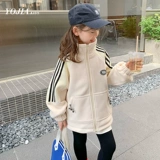 Двусторонная бархатная демисезонная детская куртка, пуховик, толстовка, 2023, в корейском стиле, детская одежда, увеличенная толщина, подходит для подростков