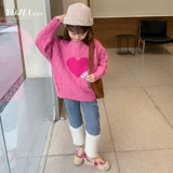 Демисезонный свитер, шерстяной трикотажный пуховик, в корейском стиле, в западном стиле, оверсайз, увеличенная толщина