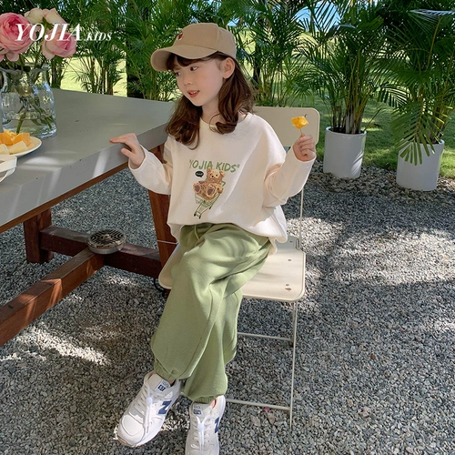 Осенний спортивный костюм, детский комплект, подходит для подростков, в западном стиле