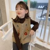 Трикотажный жилет, детский комплект, свитер, детская одежда, в западном стиле, осенний