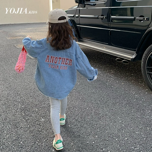 yojia Осенняя рубашка, весенняя длинная детская куртка, в корейском стиле, средней длины