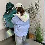 yojia Пуховик, бархатная детская утепленная куртка, в западном стиле, детская одежда, утиный пух