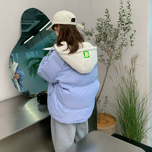 yojia Пуховик, бархатная детская утепленная куртка, в западном стиле, детская одежда, утиный пух