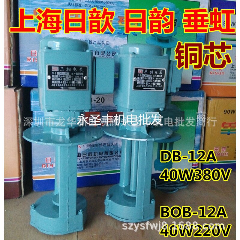 Nissin Riyun DB-12A Three Phase Electric Pump Machine Tool Oil Pump 40W Circulating Cooling Water Pump DOB-12 Single Phase Electric Pump