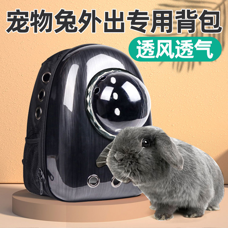 Rabbit take-out bag small body dog ​​out bag pet cat backpack space capsule school bag shoulders portable out