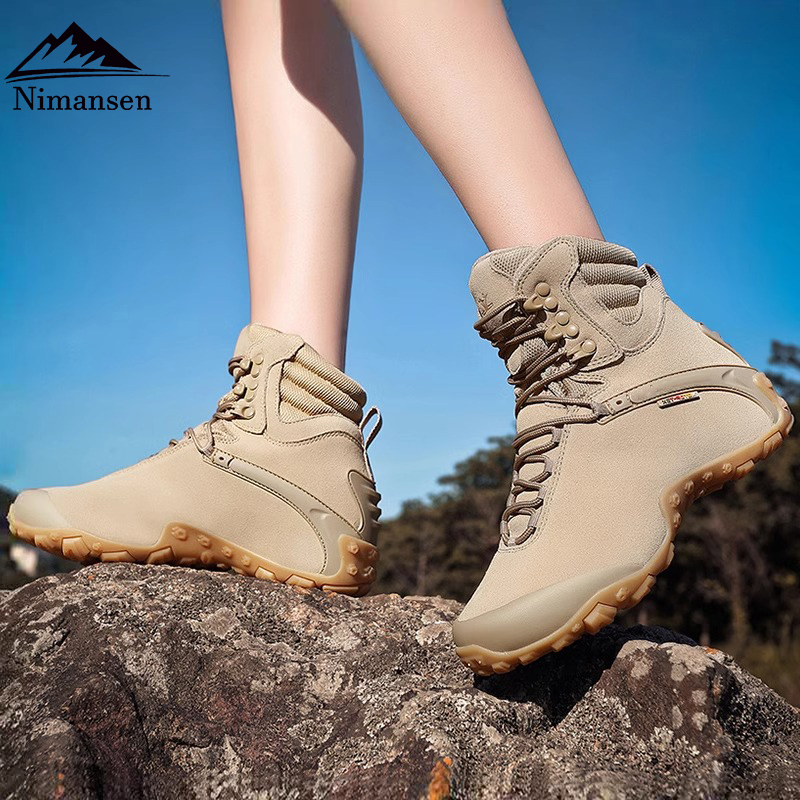 German High-Top Outdoor Professional Hiking Shoes for Women, Waterproof and Wear-Resistant, Couple Hiking Shoes, Cowhide Cross-Country Travel Hiking Shoes German High-Top Outdoor Professional Hiking Shoes for Women, Waterproof and Wear-Resistant, Couple Hiking Shoes, Cowhide Cross-Country Travel Hiking Shoes