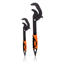 Movable universal wrench tool set multi-functional live mouth pipe pliers self-tightening fast hook open-end wrench