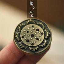 Alloy Lotus Heart 9 hole incense plug sandalwood incense burner home tea ceremony incense burner incense burner