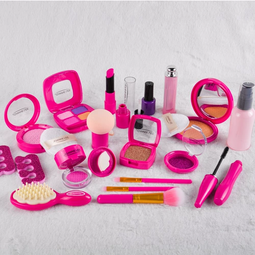 Детская семейная реалистичная косметическая база под макияж, игрушка, помада для принцессы, румяна, тени, пудра