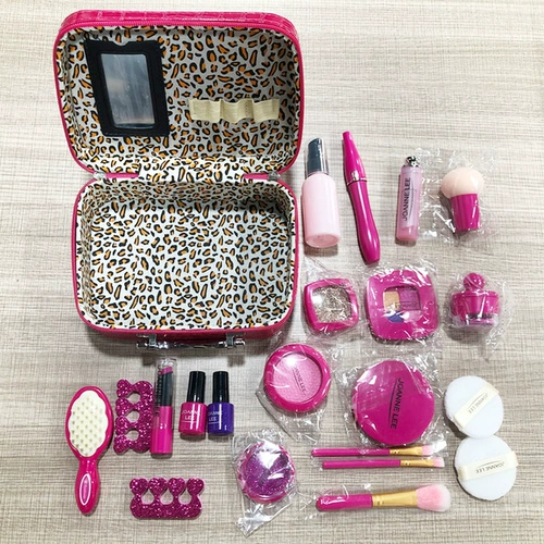 Детская семейная реалистичная косметическая база под макияж, игрушка, помада для принцессы, румяна, тени, пудра