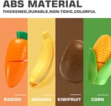 Экспорт иностранной торговли Дети сокращают симуляцию овощей, могут очистить фрукты, фрукты, нарезать музыку кухню игрушки и девушки, чтобы готовить