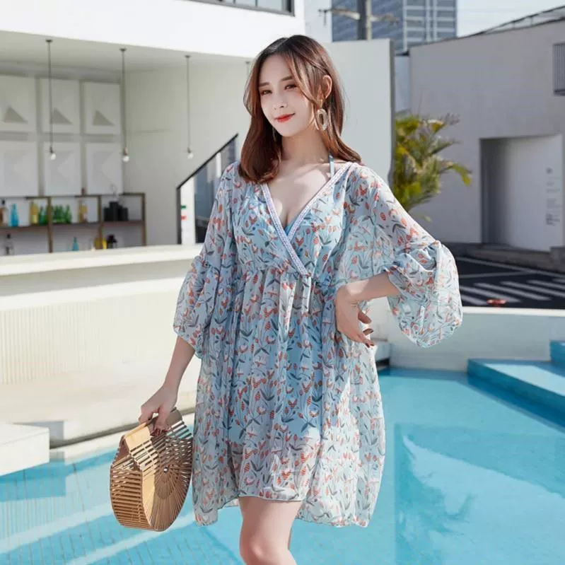 Đẹp trai t áo tắm sexy nữ che bụng là mỏng eest 2020 new suit bà bầu xẻ cao cộng với gói kích thước - Bộ đồ bơi hai mảnh