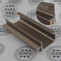 Dumb rose gold thickened 20 2 inner diameter G-shaped handle kitchen wardrobe door panel 20 plate aluminum alloy edge sealing invisible handle