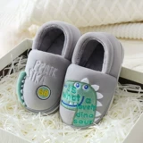 Зимние тапочки для мальчиков, детский удерживающий тепло динозавр, детская нескользящая сумка для обуви для девочек