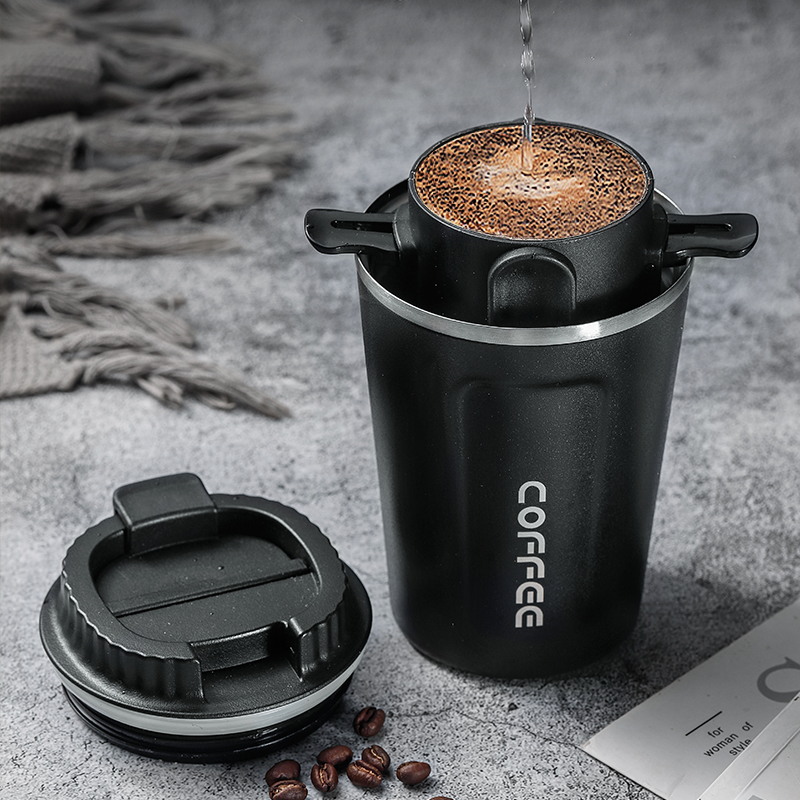 Paper-free coffee filter cup stainless steel coffee filter drip filter hand-brewed cup portable coffee appliance