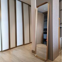 Nordic Net red bathroom mirror full-length mirror floor mirror fitting mirror bathroom wall-mounted long square mirror vanity mirror
