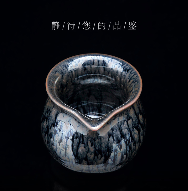 Up with jingdezhen ceramic up built green was light fair keller a single large heat - resistant kung fu tea tea accessories points