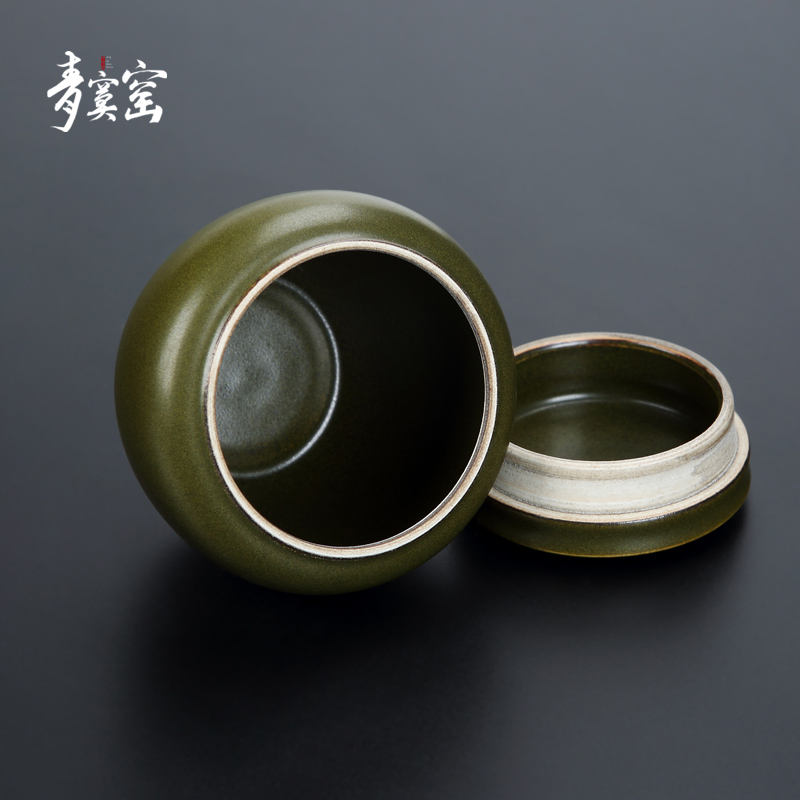 Its green at the end of the up was large caddy fixings jingdezhen ceramic tea glaze POTS