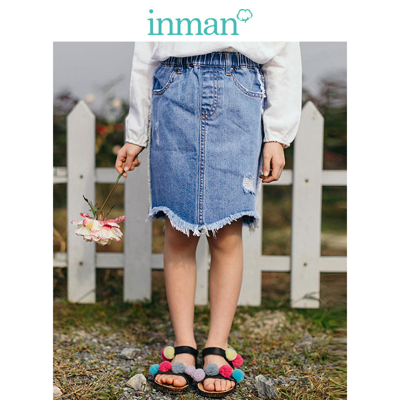 Yin Mantong Clothing Special Price 2022 Spring Autumn New CUHK Girl Denim Dress Fashion Parent-child Skirt female skirt