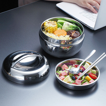 Stainless steel lunch box student special canteen hit office workers round food grade insulation 304 Bento apple shape 1