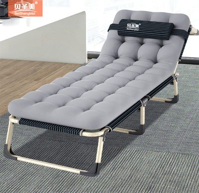 贝圣美折叠床办公室午休床单人床家用简易成人午睡行军三折床躺椅