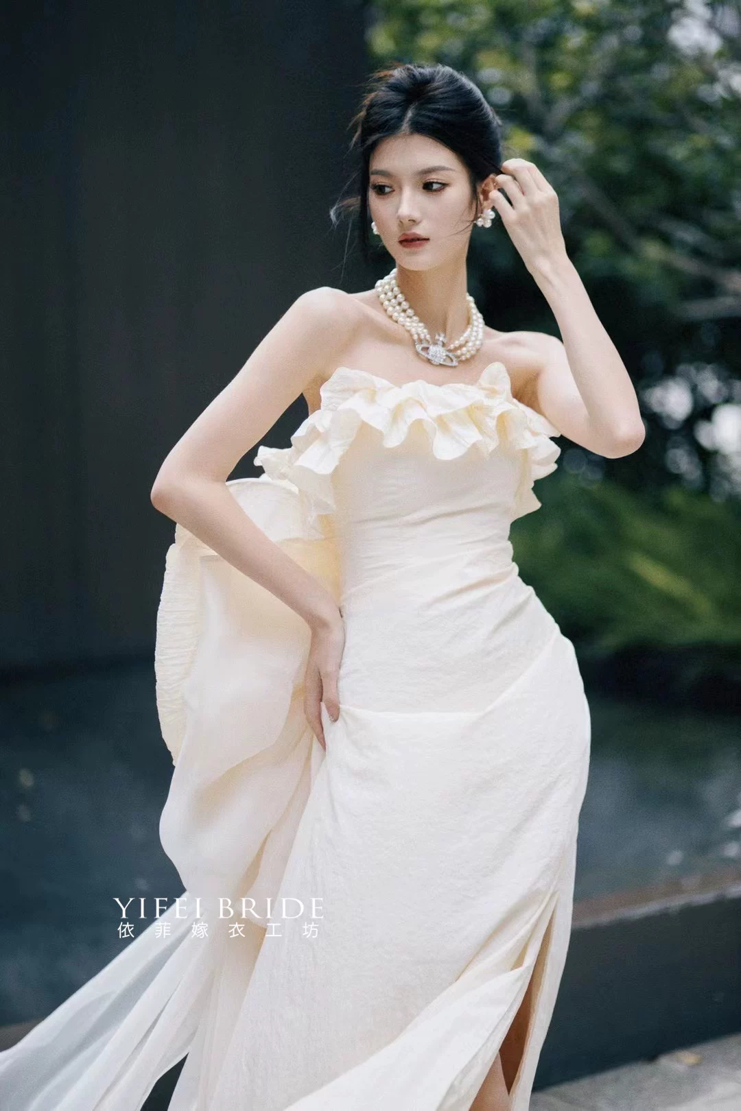 Аренда действительно нишевого дизайнера Bai Yi Xu Gao Ding Dress [Chu Man] Наряд на утро