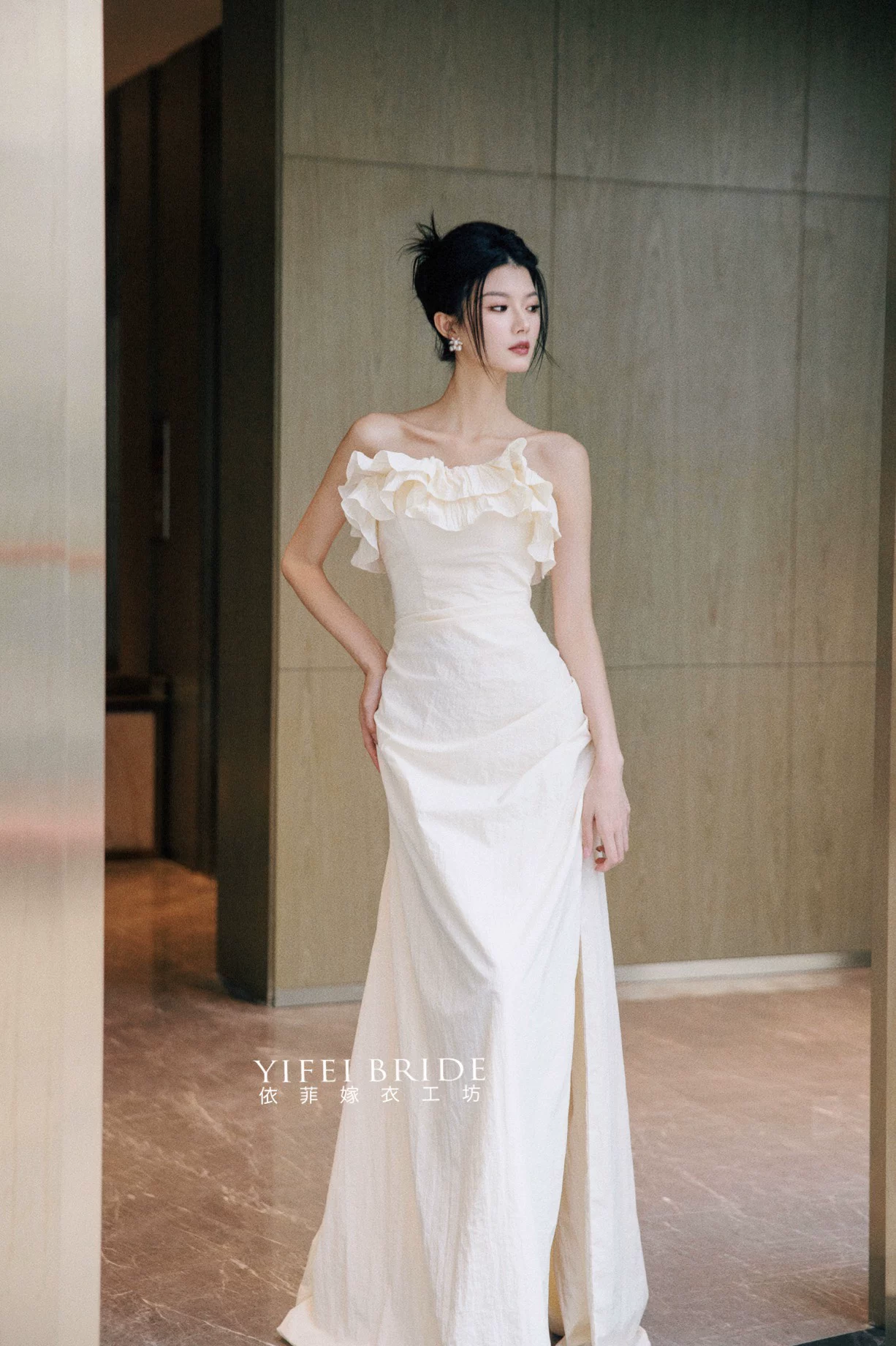 Аренда действительно нишевого дизайнера Bai Yi Xu Gao Ding Dress [Chu Man] Наряд на утро