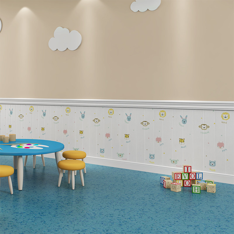 Three-d wall stickers Kang fence simulation wall stickers three-dimensional does not hurt the wall wall wall self-adhesive can scrub bedside wall fence cloth stickers