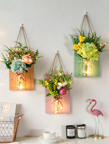 Wall flower hanging decoration simulation wall decoration dry flower wall hanging balcony wall Net Red House hanging bedroom room